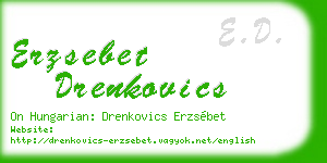 erzsebet drenkovics business card
