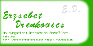 erzsebet drenkovics business card